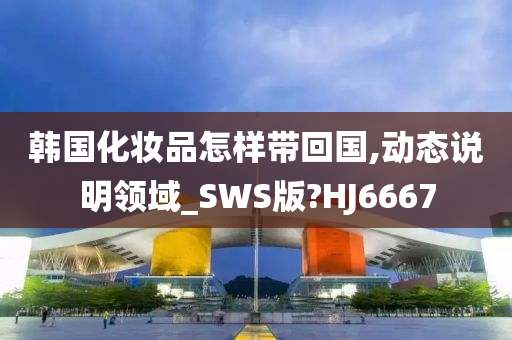 韩国化妆品怎样带回国,动态说明领域_SWS版?HJ6667