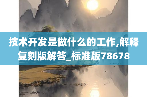 技术开发是做什么的工作,解释复刻版解答_标准版78678