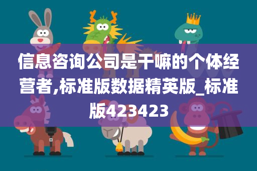 信息咨询公司是干嘛的个体经营者,标准版数据精英版_标准版423423