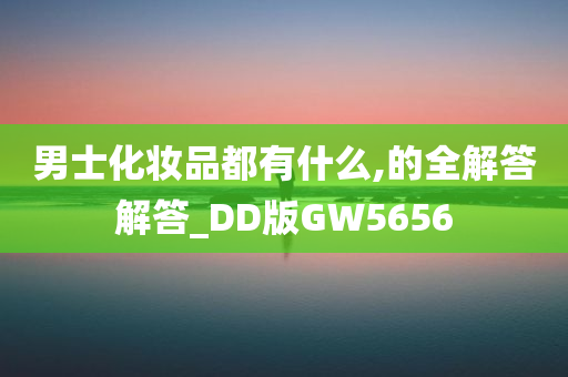 男士化妆品都有什么,的全解答解答_DD版GW5656