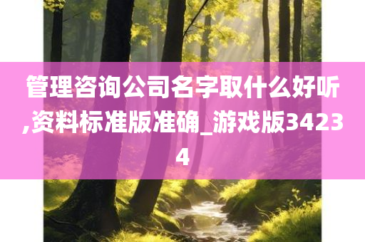 管理咨询公司名字取什么好听,资料标准版准确_游戏版34234