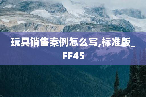 玩具销售案例怎么写,标准版_FF45