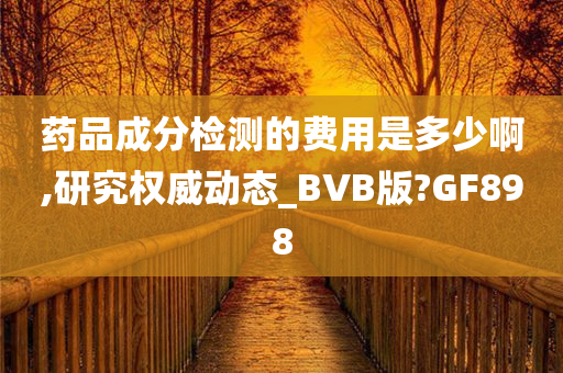 药品成分检测的费用是多少啊,研究权威动态_BVB版?GF898