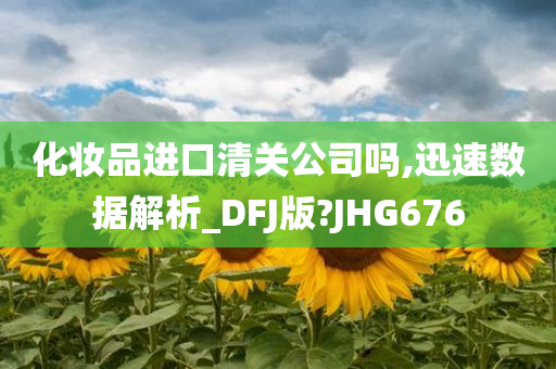 化妆品进口清关公司吗,迅速数据解析_DFJ版?JHG676