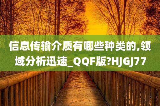 信息传输介质有哪些种类的,领域分析迅速_QQF版?HJGJ77