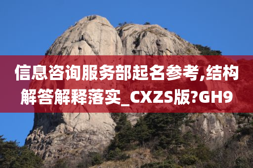 信息咨询服务部起名参考,结构解答解释落实_CXZS版?GH9