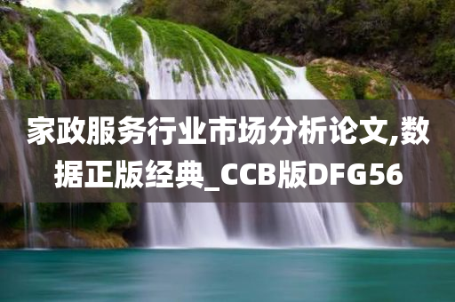 家政服务行业市场分析论文,数据正版经典_CCB版DFG56