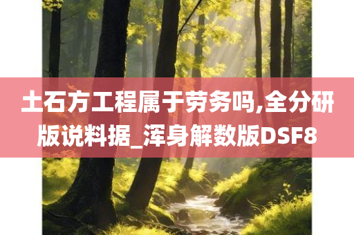 土石方工程属于劳务吗,全分研版说料据_浑身解数版DSF8