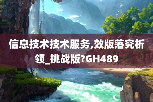 信息技术技术服务,效版落究析领_挑战版?GH489