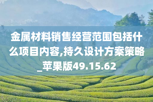 金属材料销售经营范围包括什么项目内容,持久设计方案策略_苹果版49.15.62