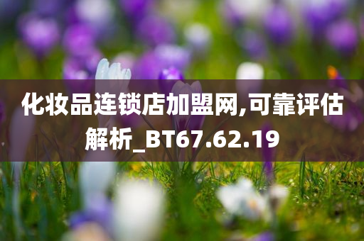 化妆品连锁店加盟网,可靠评估解析_BT67.62.19