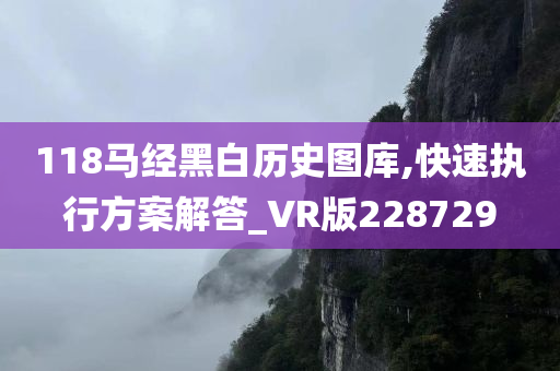 118马经黑白历史图库,快速执行方案解答_VR版228729