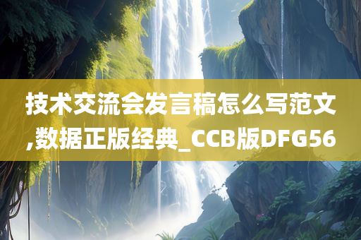 技术交流会发言稿怎么写范文,数据正版经典_CCB版DFG56