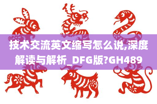 技术交流英文缩写怎么说,深度解读与解析_DFG版?GH489