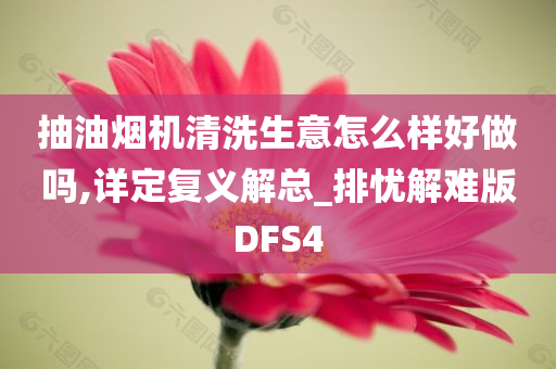 抽油烟机清洗生意怎么样好做吗,详定复义解总_排忧解难版DFS4