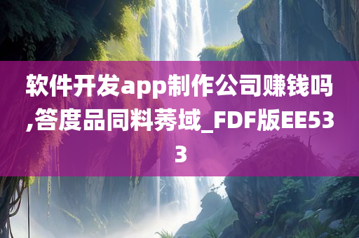 软件开发app制作公司赚钱吗,答度品同料莠域_FDF版EE533