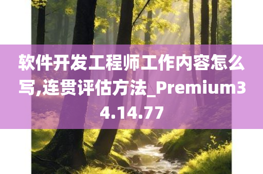 软件开发工程师工作内容怎么写,连贯评估方法_Premium34.14.77