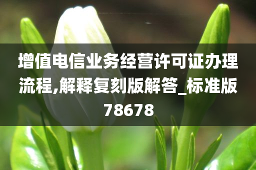 增值电信业务经营许可证办理流程,解释复刻版解答_标准版78678