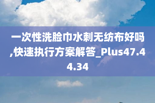 一次性洗脸巾水刺无纺布好吗,快速执行方案解答_Plus47.44.34