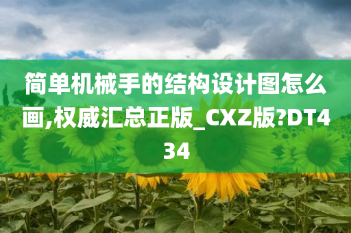 简单机械手的结构设计图怎么画,权威汇总正版_CXZ版?DT434