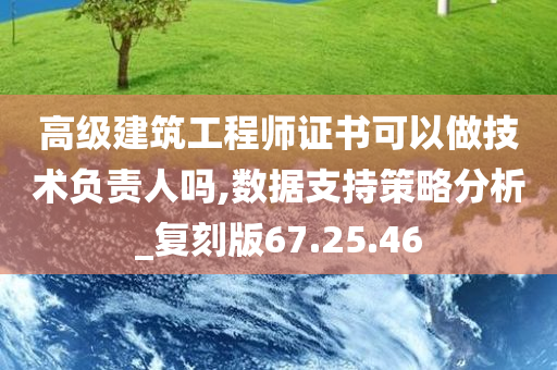 高级建筑工程师证书可以做技术负责人吗,数据支持策略分析_复刻版67.25.46