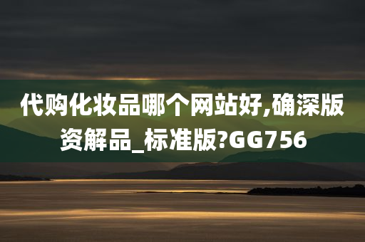 代购化妆品哪个网站好,确深版资解品_标准版?GG756