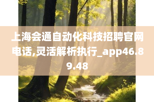 上海会通自动化科技招聘官网电话,灵活解析执行_app46.89.48