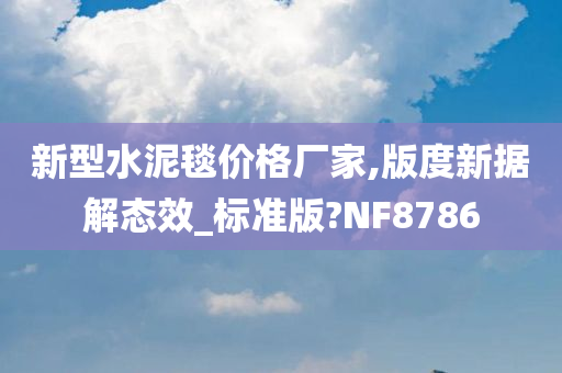 新型水泥毯价格厂家,版度新据解态效_标准版?NF8786