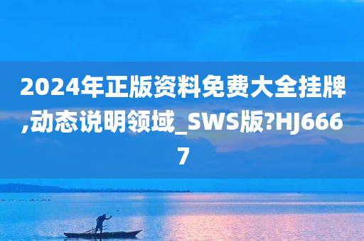 2024年正版资料免费大全挂牌,动态说明领域_SWS版?HJ6667