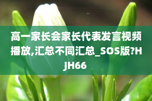 高一家长会家长代表发言视频播放,汇总不同汇总_SOS版?HJH66