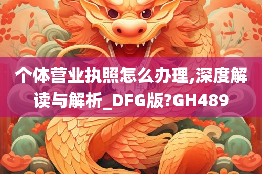 个体营业执照怎么办理,深度解读与解析_DFG版?GH489