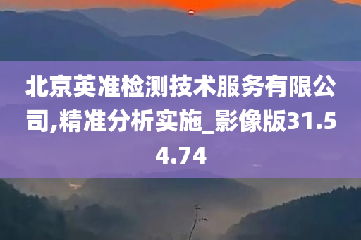 北京英准检测技术服务有限公司,精准分析实施_影像版31.54.74