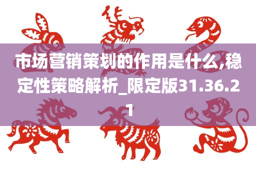 市场营销策划的作用是什么,稳定性策略解析_限定版31.36.21