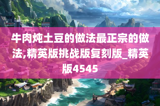 牛肉炖土豆的做法最正宗的做法,精英版挑战版复刻版_精英版4545