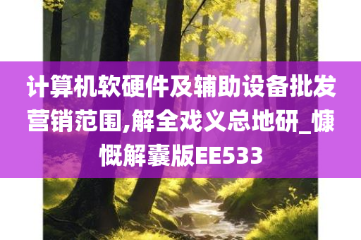 计算机软硬件及辅助设备批发营销范围,解全戏义总地研_慷慨解囊版EE533