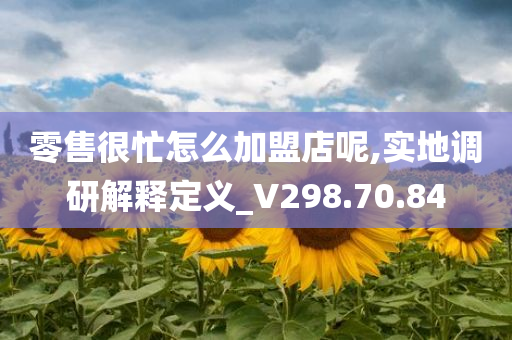 零售很忙怎么加盟店呢,实地调研解释定义_V298.70.84