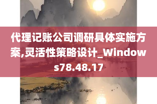 代理记账公司调研具体实施方案,灵活性策略设计_Windows78.48.17