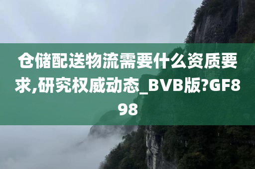 仓储配送物流需要什么资质要求,研究权威动态_BVB版?GF898