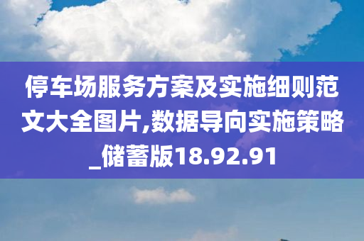 停车场服务方案及实施细则范文大全图片,数据导向实施策略_储蓄版18.92.91