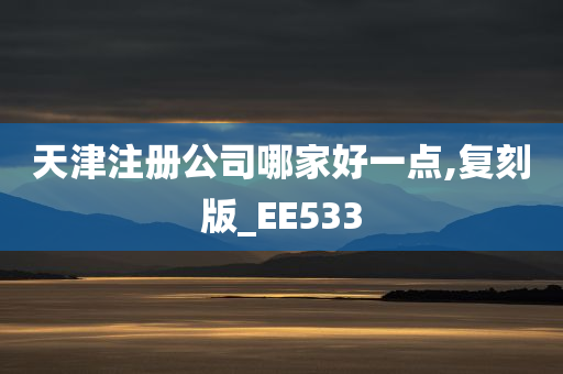 天津注册公司哪家好一点,复刻版_EE533