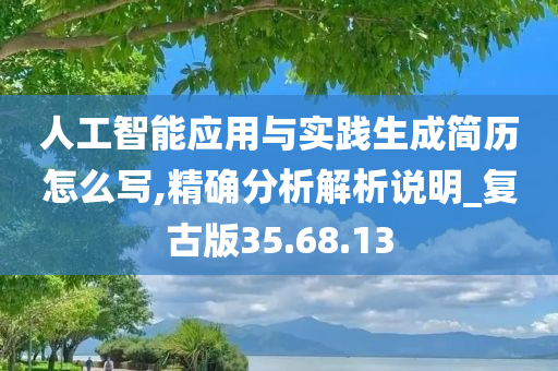 人工智能应用与实践生成简历怎么写,精确分析解析说明_复古版35.68.13