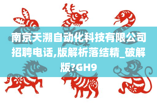 南京天溯自动化科技有限公司招聘电话,版解析落结精_破解版?GH9