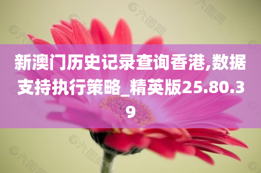 新澳门历史记录查询香港,数据支持执行策略_精英版25.80.39