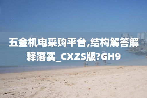 五金机电采购平台,结构解答解释落实_CXZS版?GH9