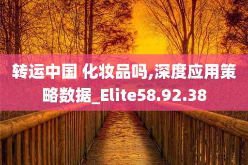 转运中国 化妆品吗,深度应用策略数据_Elite58.92.38