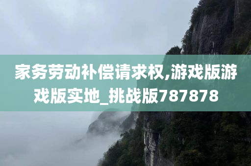 家务劳动补偿请求权,游戏版游戏版实地_挑战版787878