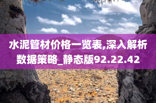 水泥管材价格一览表,深入解析数据策略_静态版92.22.42