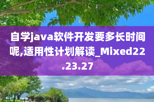 自学java软件开发要多长时间呢,适用性计划解读_Mixed22.23.27