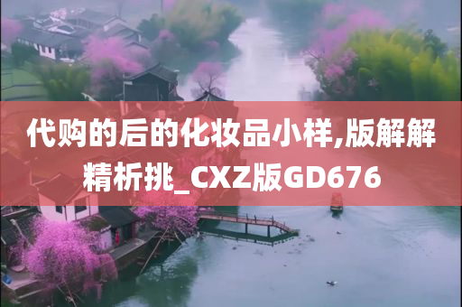 代购的后的化妆品小样,版解解精析挑_CXZ版GD676