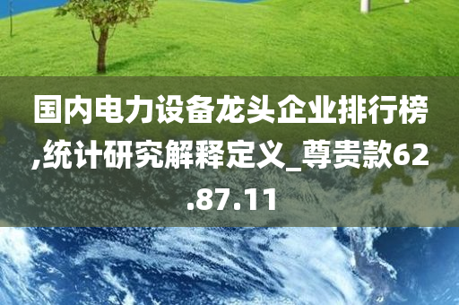 国内电力设备龙头企业排行榜,统计研究解释定义_尊贵款62.87.11